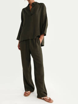 RAREISM - Women'S Dano-B Olive Viscose Blend Trousers