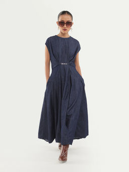 RAREISM - Women'S Delos Dark Blue Cotton Dress