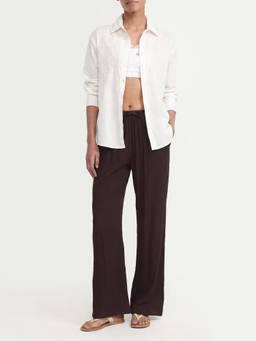RAREISM - Women'S Duniq Dark Brown Viscose Blend Trousers