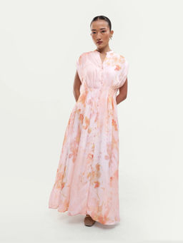 RAREISM - Women'S Houxa Pastel Peach Viscose Blend Dress