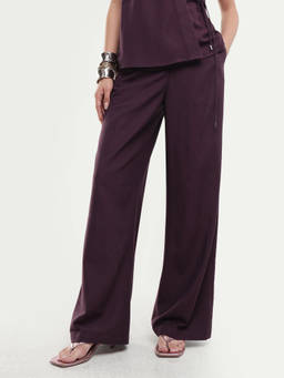 RAREISM - Women'S Ileris-B Purple Linen Blend Trousers