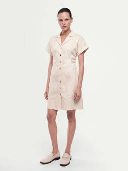 RAREISM - Women'S Inara Beige Cotton Dress