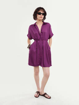 RAREISM - Women'S Izalin Purple Viscose Dress