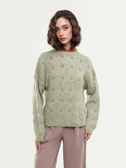 RAREISM - Women'S Lan-Rsm Light Olive Acrylic Blend Sweater