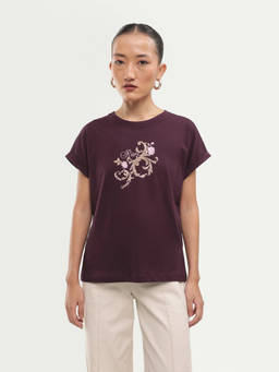 RAREISM - Women'S Pickle Dark Purple Cotton T-Shirt