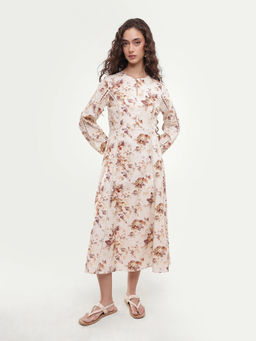 RAREISM - Women'S Ruten Beige Cotton Dress