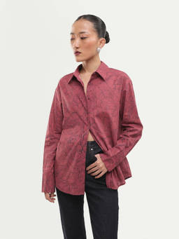 RAREISM - Women'S Simba Dark Pink Cotton Shirt