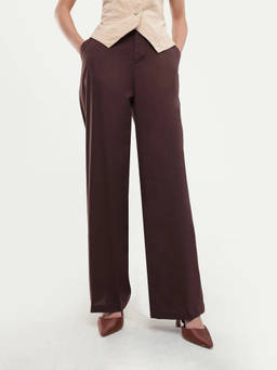RAREISM - Women'S Stem Dark Brown Cotton Trousers