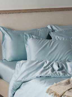 Kansso - Frost 600 Tc Cotton Duvet Cover with Pillow Cover (King)