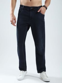 Monte Carlo - Men Blue Solid Regular Fit Jeans