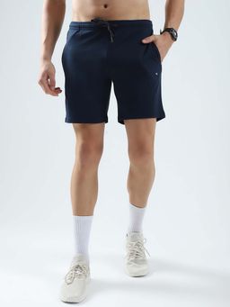 Monte Carlo - Men Navy Blue Solid Regular Fit Bermuda Shorts