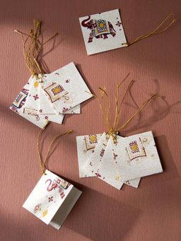 Fabindia - Red Gaj Paper Gift Tag (Set Of 10)