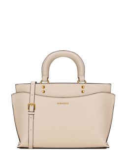 MIRAGGIO - Messa Top Handle Satchel Bag with Detachable Strap - Ivory (M)