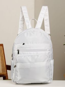 Teakwood - Leather Unisex Backpack - White