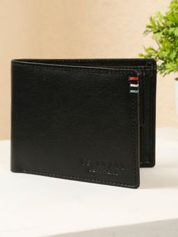 Teakwood - Men’s Black Leather Two-Fold Wallet