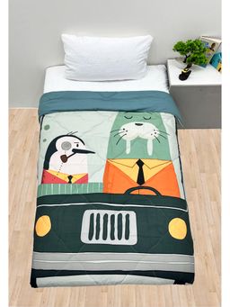NEW COMERS - Multi Printed Reversible Single Bed Blanket for Kids