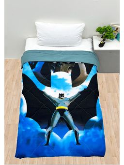 NEW COMERS - Blue Printed Reversible Single Bed Blanket for Kids