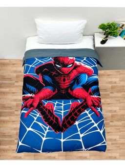 NEW COMERS - Blue Printed Reversible Single Bed Blanket for Kids