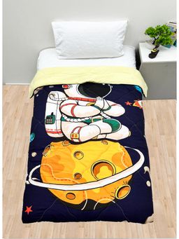 NEW COMERS - Orange Printed Reversible Single Bed Blanket for Kids