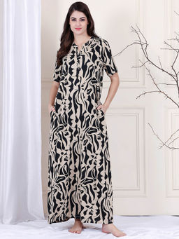 Kanvin - Black Women's Long Nighty