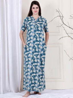 Kanvin - Blue Women's Long Nighty