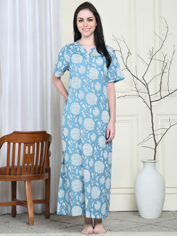 Kanvin - Blue Women's Long Nighty