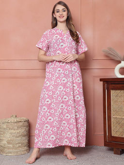 Kanvin - Pink Women's Long Nighty