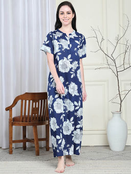 Kanvin - Blue Women's Long Nighty