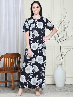 Kanvin - Black Women's Long Nighty