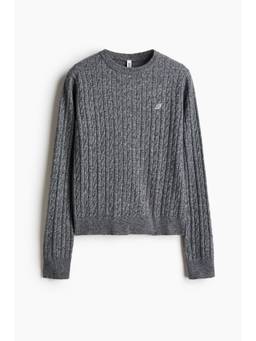 H&M - Women Grey Cable-Knit Jumper