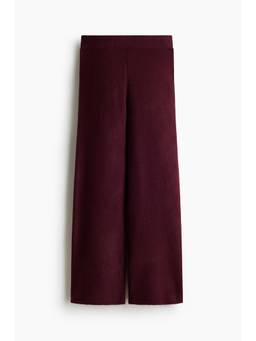H&M - Women Maroon Wide Knitted Pant