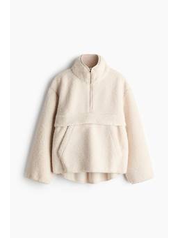 H&M - Women White Zip-Top Teddy Jacket