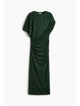 H&M - Women Green Draped Cape-Detail Dress