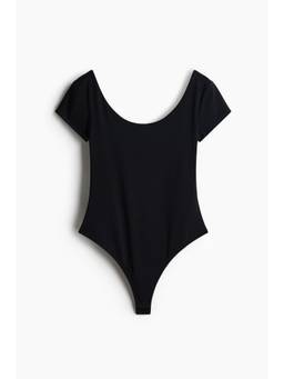 H&M - Women Black Short-Sleeved Jersey Body