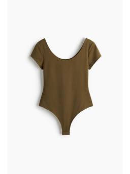 H&M - Women Green Short-Sleeved Jersey Body