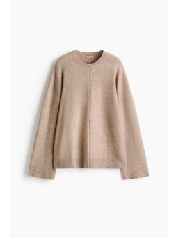 H&M - Women Beige Fine-Knit Jumper