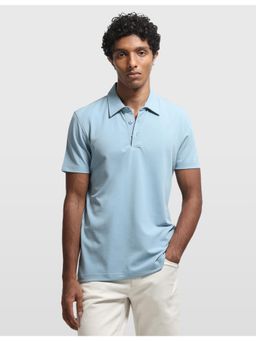 Arrow Sports - Blue Men's Solid Regular Fit Polo T-shirt