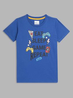 Blue Giraffe - Blue Printed T-Shirt