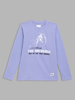 Blue Giraffe - Purple Printed T-Shirt