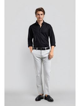 Crocodile - Cotton Solid Black Casual Shirt