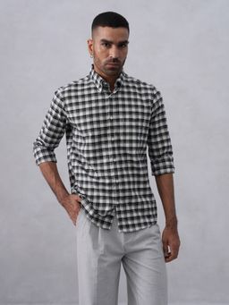 CRIMSOUNE CLUB - Men Checks Green Shirt