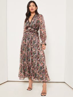 Lipsy - Multi-color Paisley Print Maxi Dress