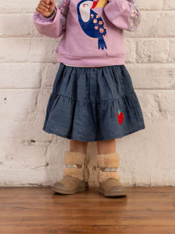TIDY SLEEP - Navy Blue Cute & Stylish Strawberry Skirt