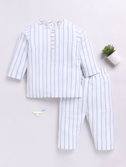 Clt.s - Blue Stripes Long Sleeves Top and Pyjama (Set of 2)