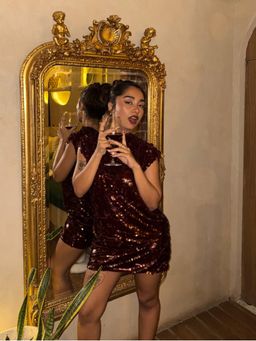 Contemponari - Sequin Red Co-Ord Set