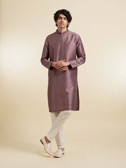 Diwas by Manyavar - Men Opulent Purple Elegance Kurta Pyjama