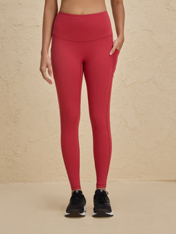 Nykd by Nykaa - Luxe Leggings in Cloud Soft & Squat Proof Fabric with Anti Slip Waist & Booty Sculpting NYK261 Coral