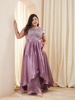 Miss Chase - Plus Size Women's Dusty Purple Gown