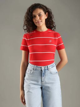 Tommy Hilfiger - Striped Regular Fit Cotton T-Shirt