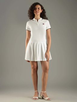 Tommy Hilfiger - Cotton Polo Collar A-Line Dress